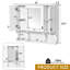 Armoire de rangement murale moderne avec tablettes ouvertes-1871662087