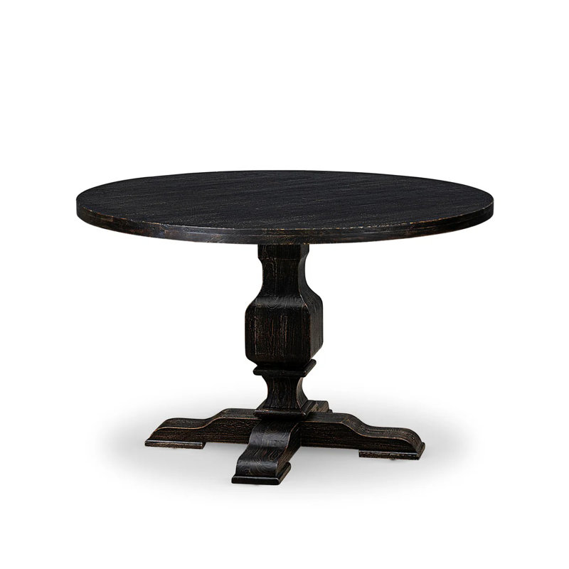 L'ensemble de cuisine 7 pièces se compose d'une table en bois et de 6 chaises en tissu de polyester beige clair avec dossier capitonné noir sablé