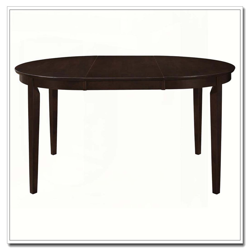 Cappuccino Oval Dining Table with Leaf Extension
