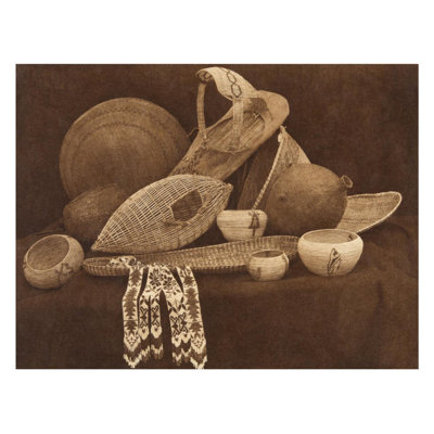 Paviotso basketry (The North American Indian v. XV. Norwood MA The Plimpton Press) by Edward Sheriff Curtis - Giclee Print