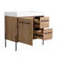 Freestanding Bathroom Vanity with White Double Resin Sink &  2 Soft-Close Cabinet Doors and 3 Drawers-176407888