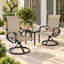 Ensemble de 2 chaises d'extérieur pivotantes à bascule pour patio - brun-1533375215
