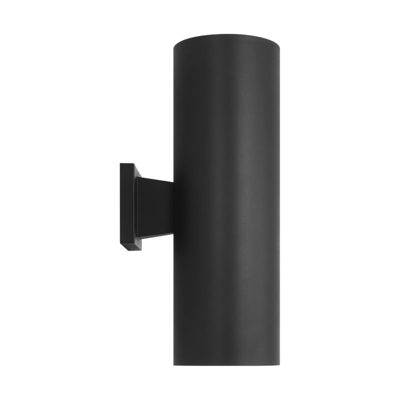 Outdoor Cylinders Two Light Wall Lantern, 18" H x 6" W x 7.75" D