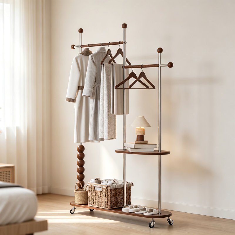 Portemanteau en bois et métal