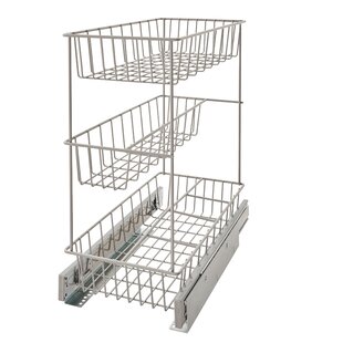 ClosetMaid 360900 White 18 H x 14 W 2-Tier Kitchen Cabinet Pull-Out  Organizer 