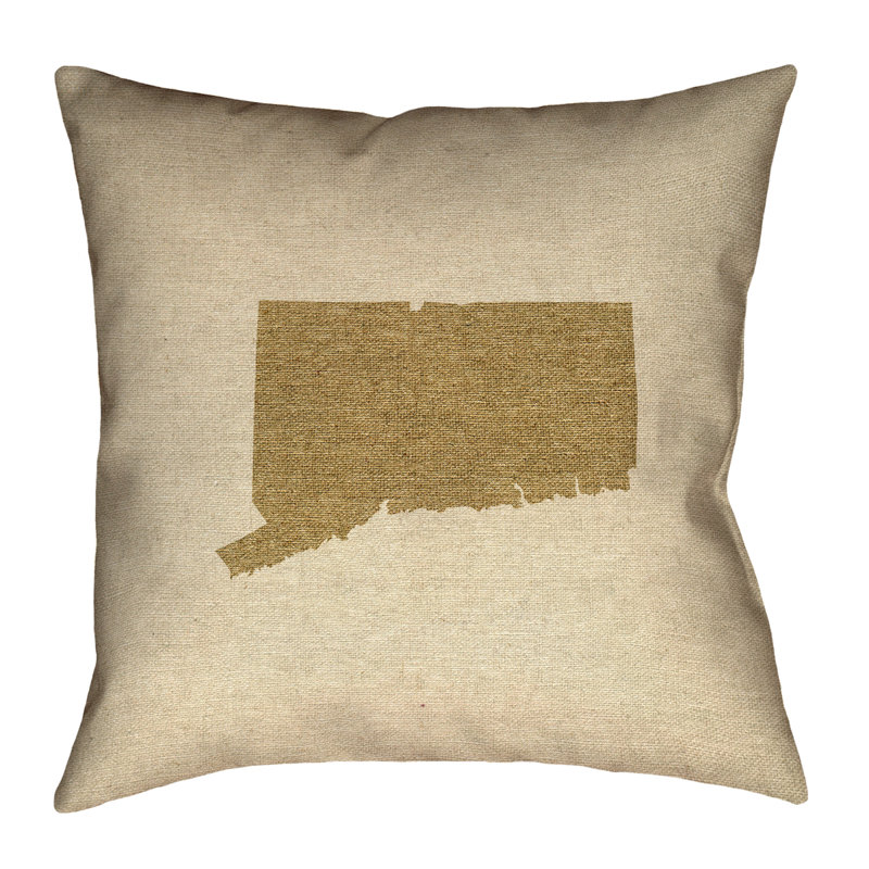 Coussin décoratif en simili daim Katelyn Smith Connecticut, 20 po x 20 po, Or