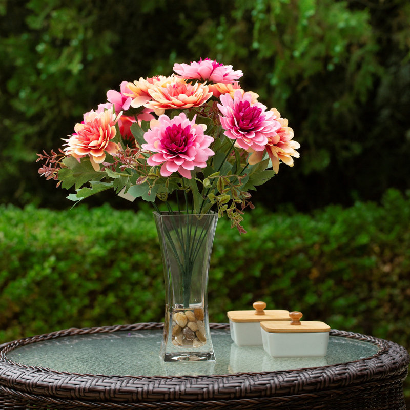 Arrangement floral ou centre de table Leal Daisy, Fuchsia
