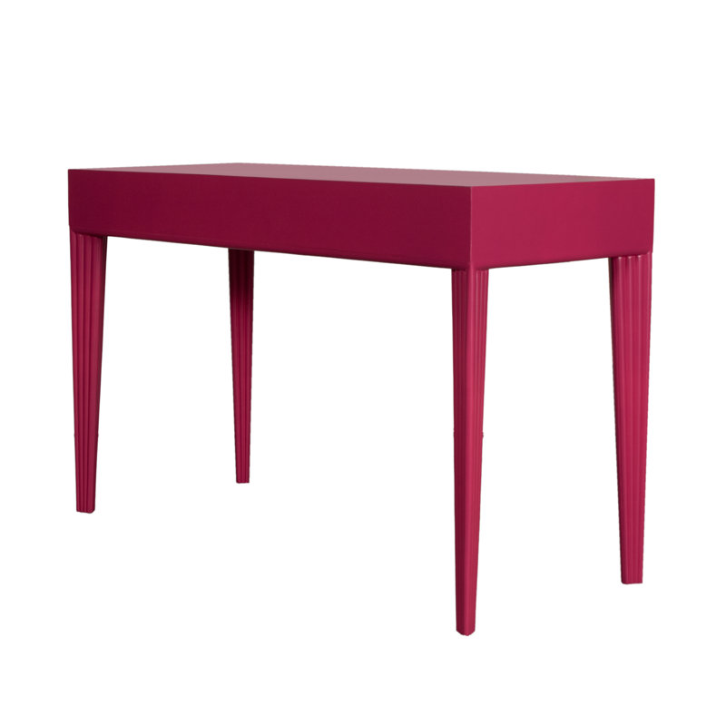 Barcelona Solid Wood Writing Desk, Hot Pink