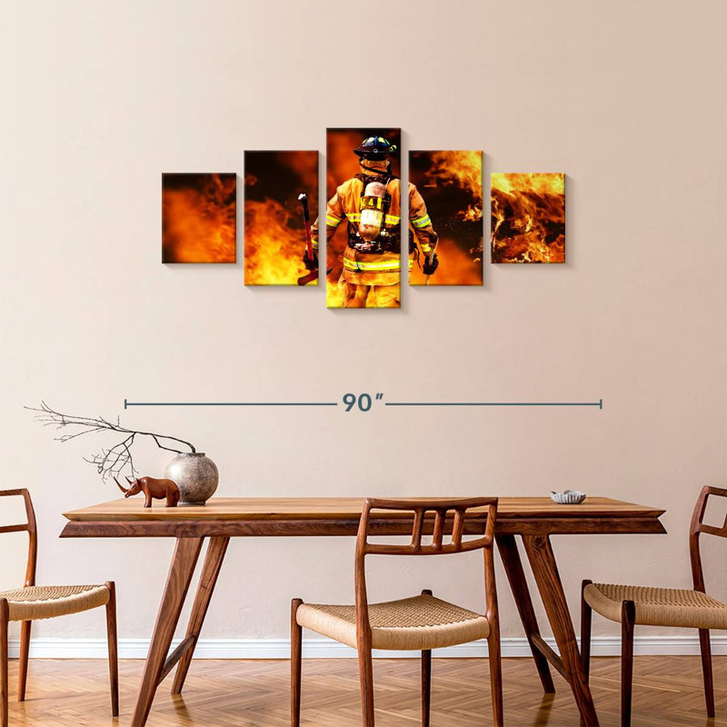 Firefighter, 34" H x 74" W