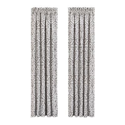 Luxembourg - Silver 84" Window Panel Pair