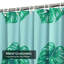 Feuille tropicale Monstera, toile de fond, magnifique rideau de douche botanique bleu californien avec 12 crochets-1260737936