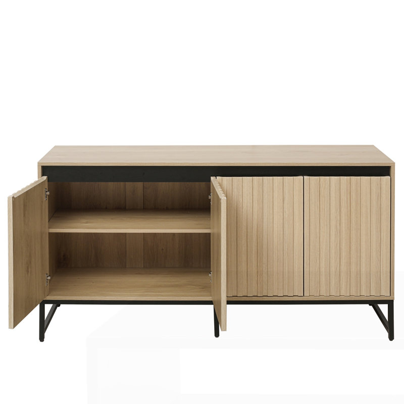 Buffet sculpté à 4 portes avec DEL