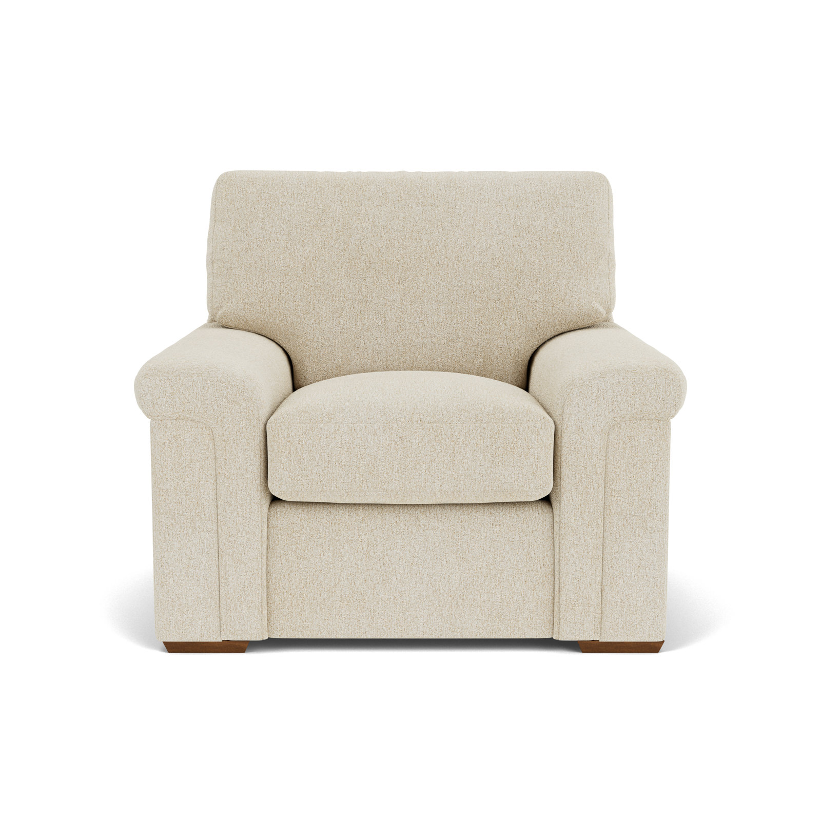 Upholstered Chair And A Half, Light Beige Polypropylene/Olefin