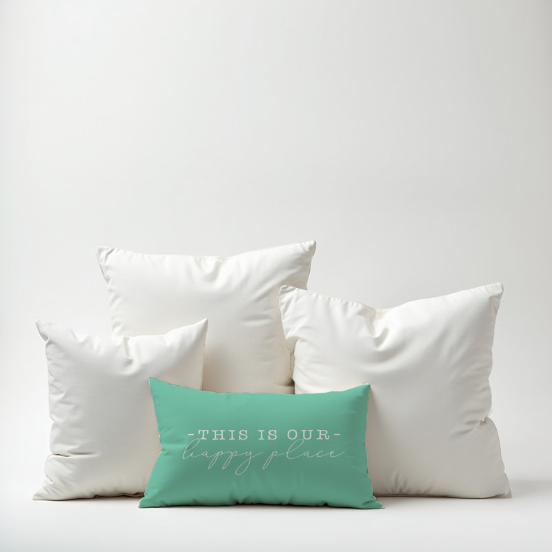 Outdoor Reversible Throw Pillow, Mint Green