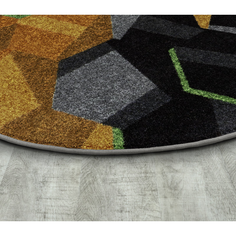 Tapis en nylon touffeté à la machine, Rond 7 pi 7 po