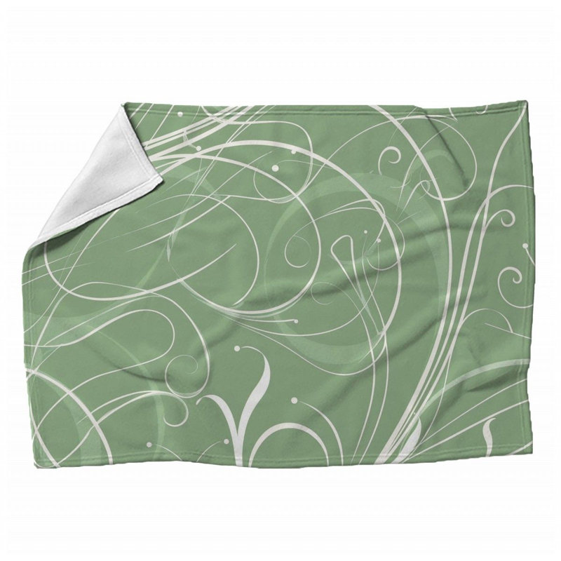 Jeté en peluche floral tendance, Jeté