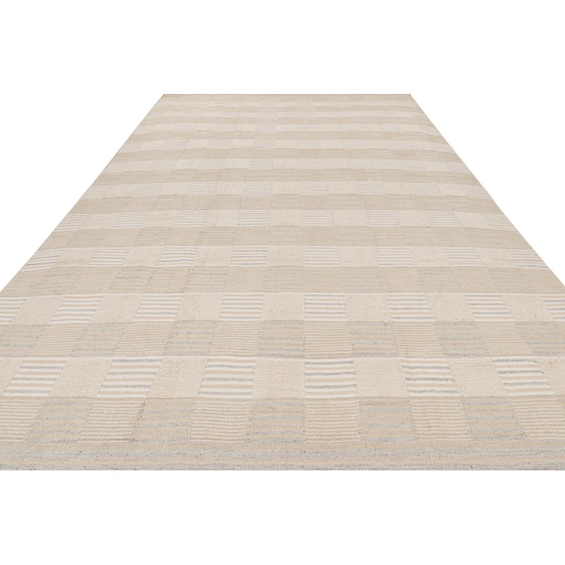Oversized Rug & Kilim’S Scandinavian Style Rug In Beige With Geometric Patterns