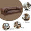 Jaron Mocha Top Grain Leather Sofa