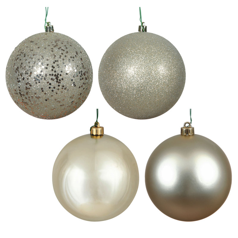 Vickerman Ball Ornament, Gold, 8" H x 8" W x 8" D, 4