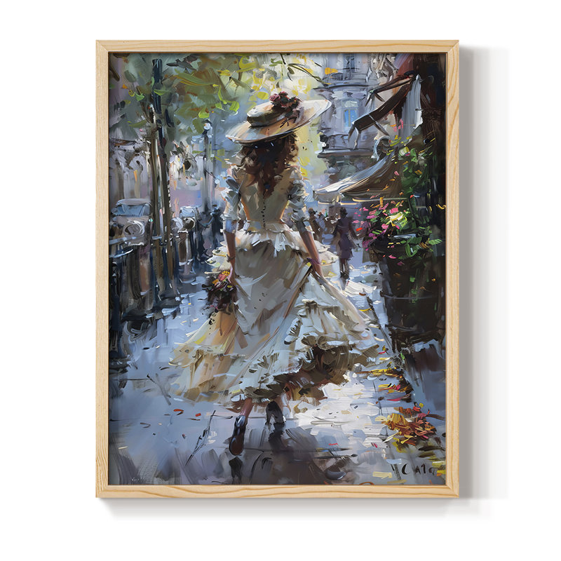 Série encadrée WOMEN DCxxvii - bois massif, Naturel, H 15 po x l 12 po