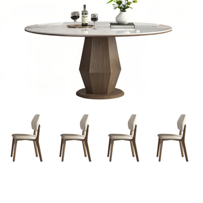 Ensemble simple de table de salle à manger et de chaises