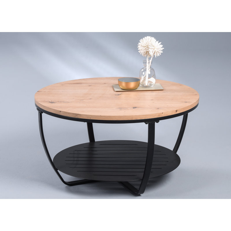 Dyess Coffee Table with Storage, Black