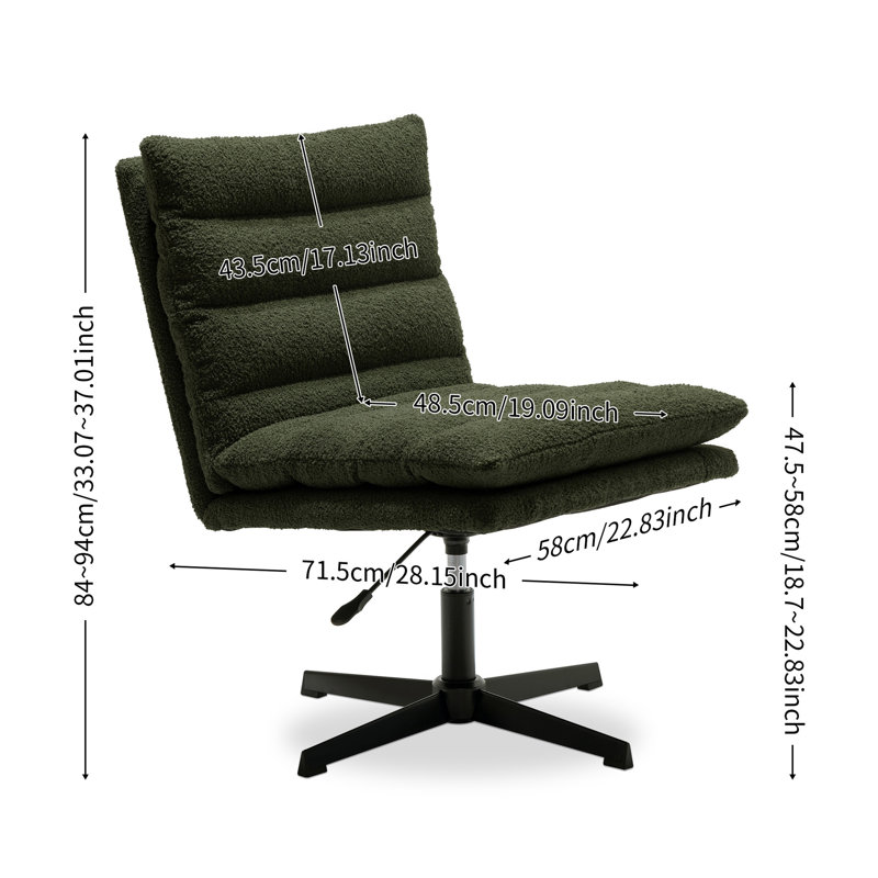 Fauteuil d'appoint pivotant à 360 ° Teddy, Vert
