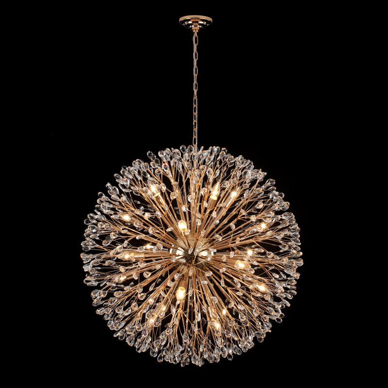 20-Light 35.43'' Dandelion Sputnik Sphere Chandelier