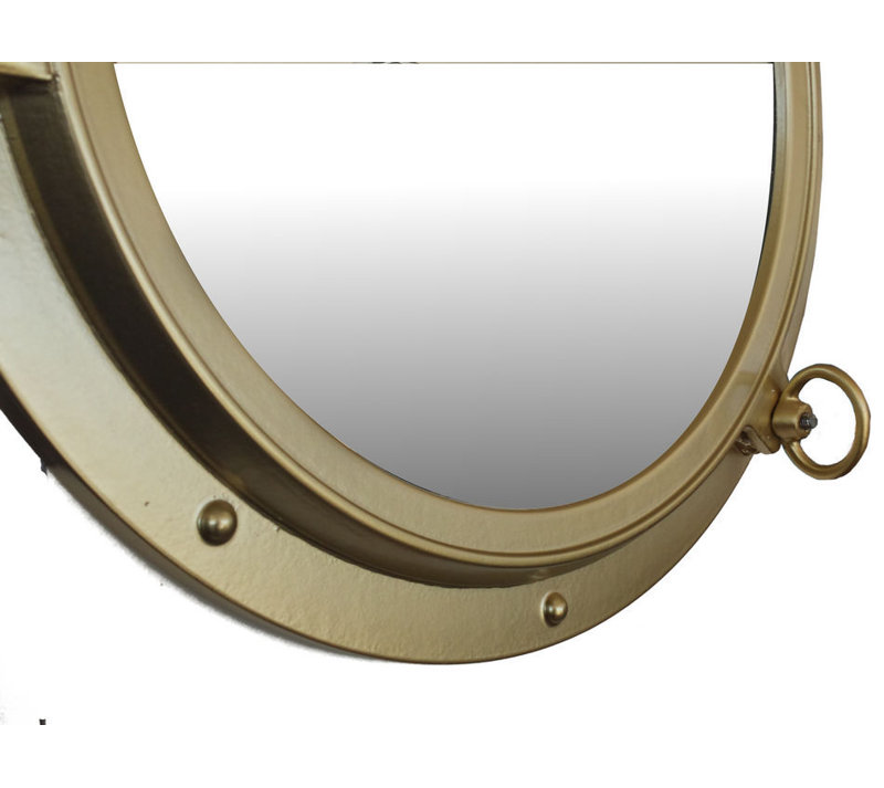 Miroir décoratif Ellert, H 24 po x l 24 po, Or
