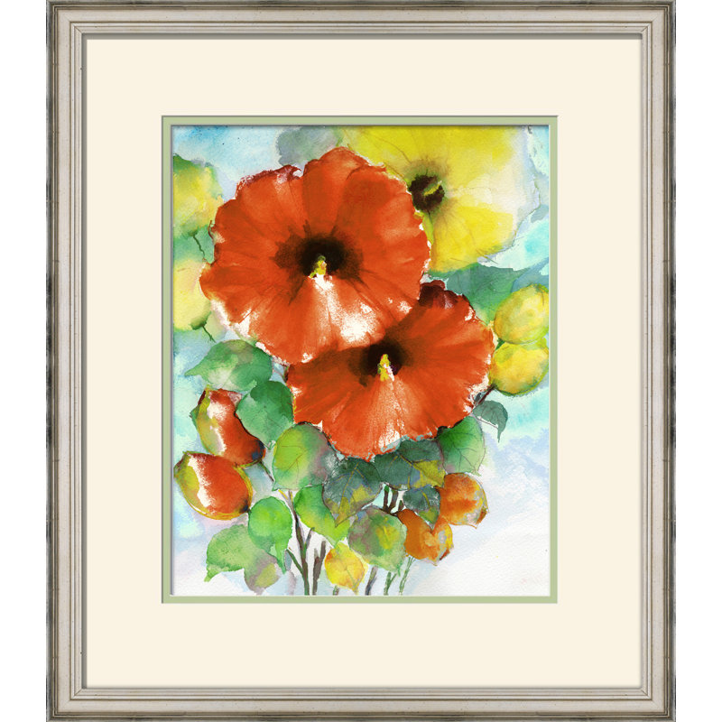 Summers Bouquet I - Peinture encadrée sur papier
