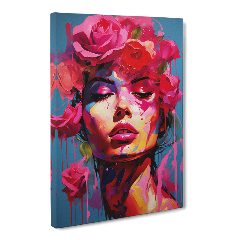 Rose Pop - No Frame Print, 76cm H x 50cm W x 3cm D