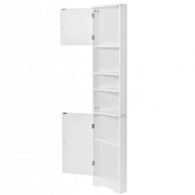 Armoire de rangement haute multifonctionnelle, Blanc
