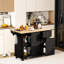 Chariot de cuisine avec plateau en bois manufacturé Tima-673272407