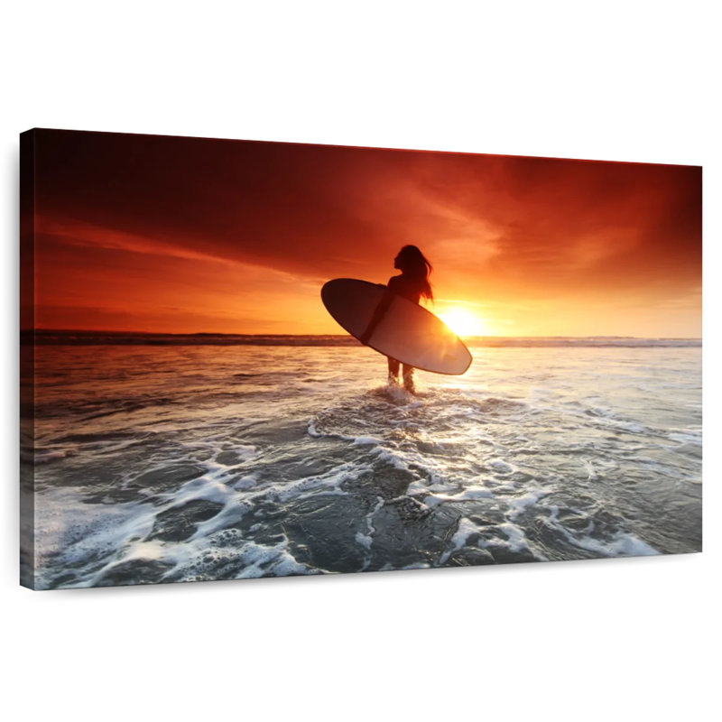 Sireci Surfer At The Beach, 32" H x 48" W