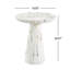 Table d'appoint sculpturale contemporaine Merek MGO avec finition veinée inspirée de la pierre, détails Art déco et construction durable-133726468-133726469