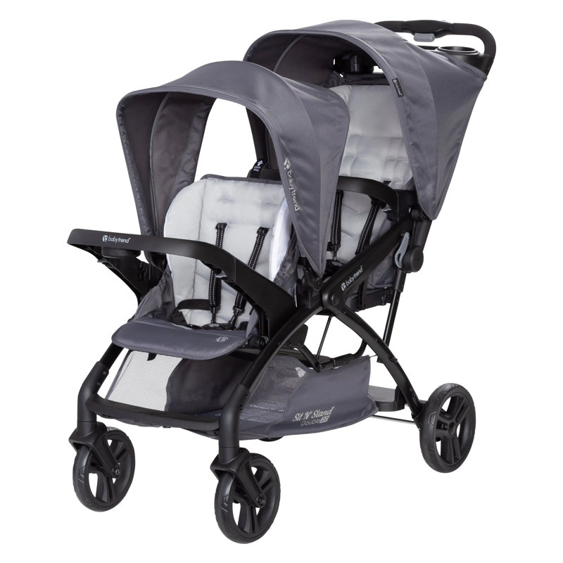 Baby Trend Sit N' Stand® Double 2.0 Stroller, Gray