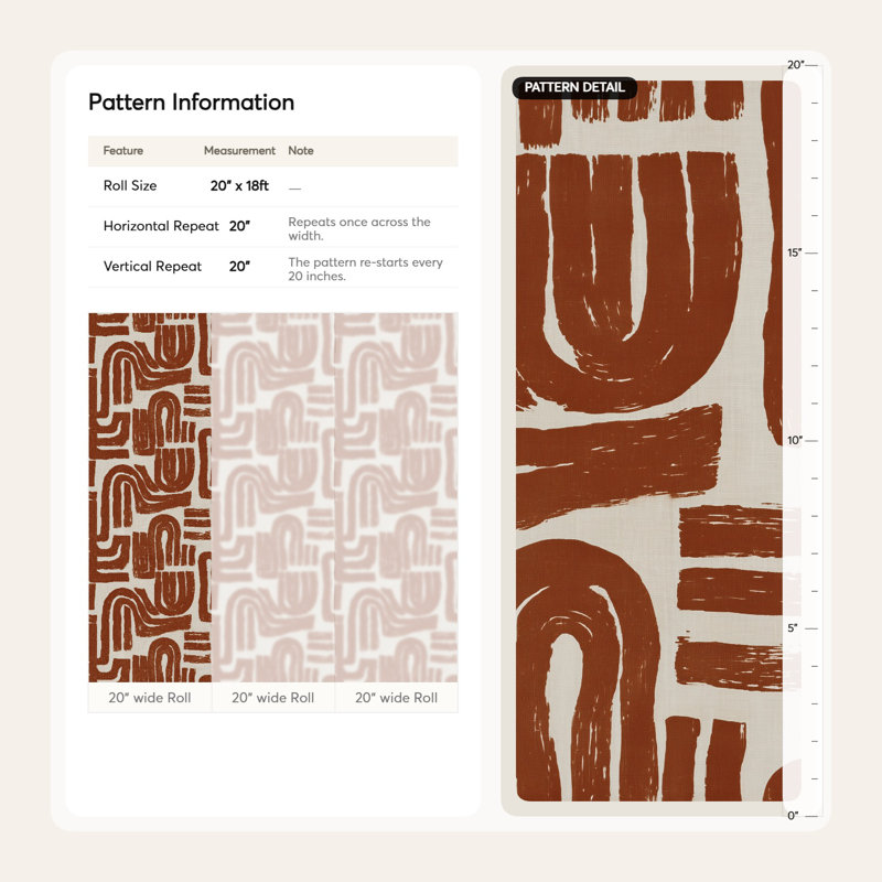 Papier peint abstrait géométrique brun