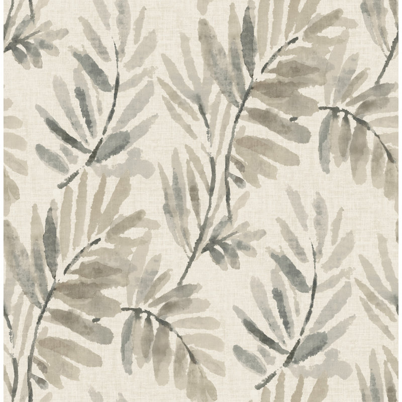 Papier peint Serenade Gray Ferns, Gris