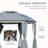 Round Outdoor Gazebo, Patio Dome Gazebo Canopy Shelter With Double Roof, Netting Sidewalls And Curtains, Zippered Doors, Strong Steel Frame-111463220