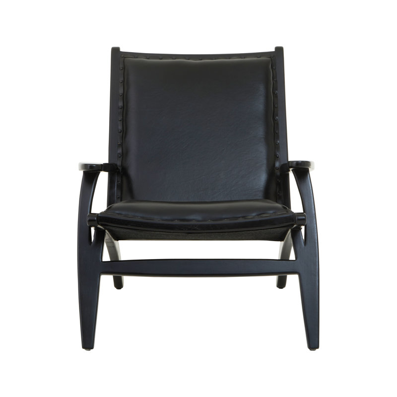 Maci Leather Wingback Chair