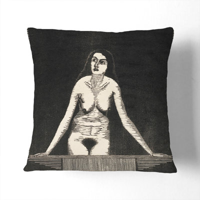 Nude Woman Square Throw Cushion