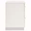 Table de chevet blanche 2 tiroirs ultrabrillante