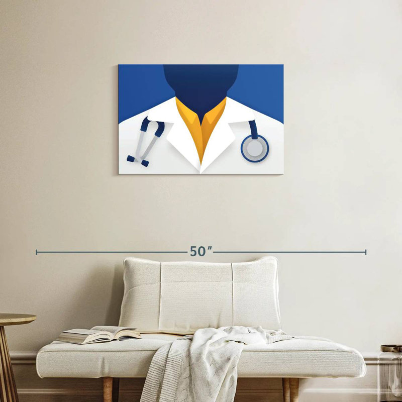 Illustration d'un médecin, H 20 po x l 30 po