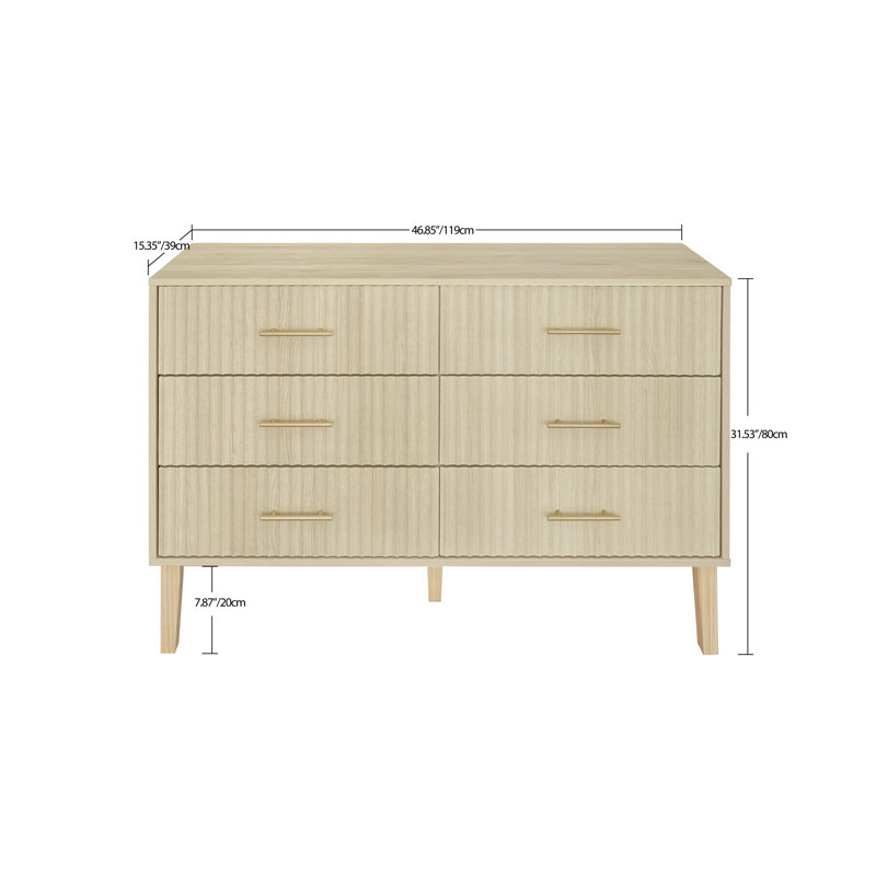 Commode 6 tiroirs Ruminer, Bois