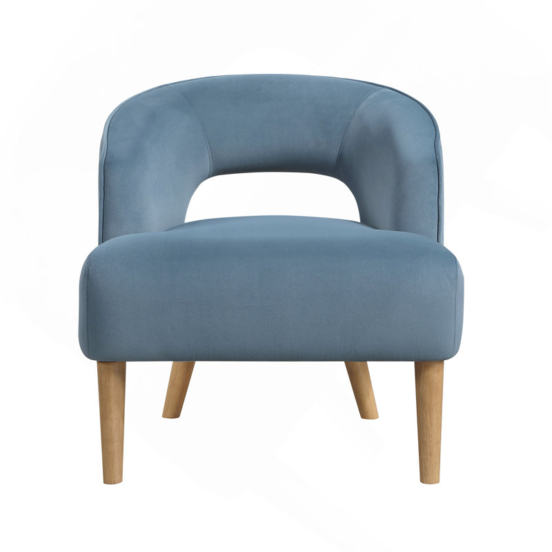 Fauteuil d'appoint Luxury Home Unique Velvet Blue, Bleu
