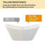 Baignoire de trempage autoportante double 59 po en acrylique avec bonde escamotable 59 po avec trop-plein
