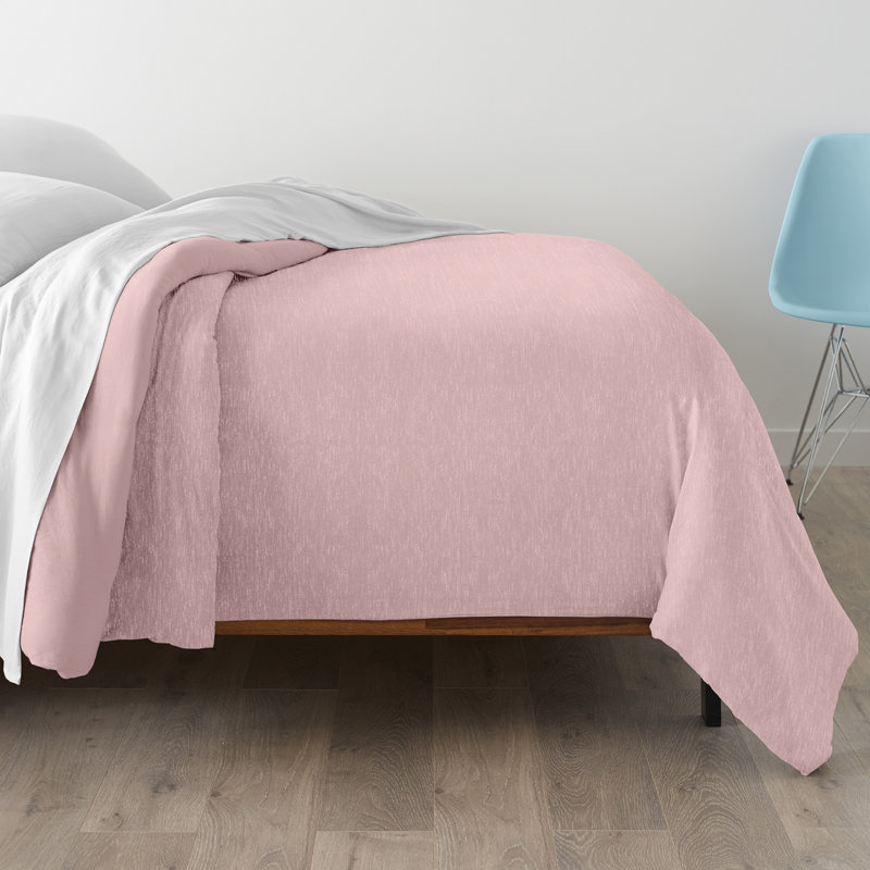 Cooling & Wrinkle-Resistant Jersey Fabric Down-Alternative Comforter, Queen Comforter, Rose