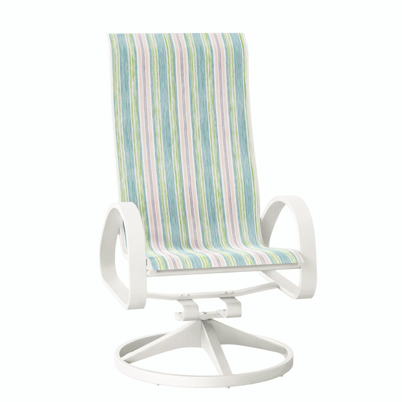 Fauteuil de patio pivotant Hiraku, Neige texturée, Brooks