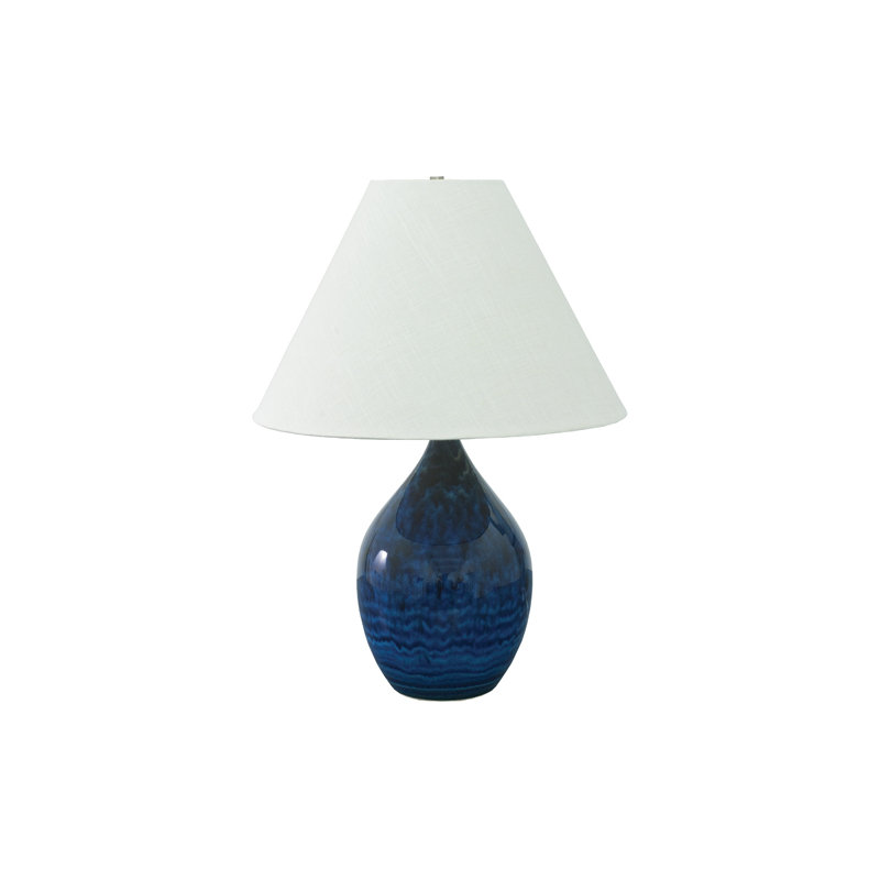 Lampe de table Libbe, Bleu minuit, H 22,5 po x l 17 po x P 17 po