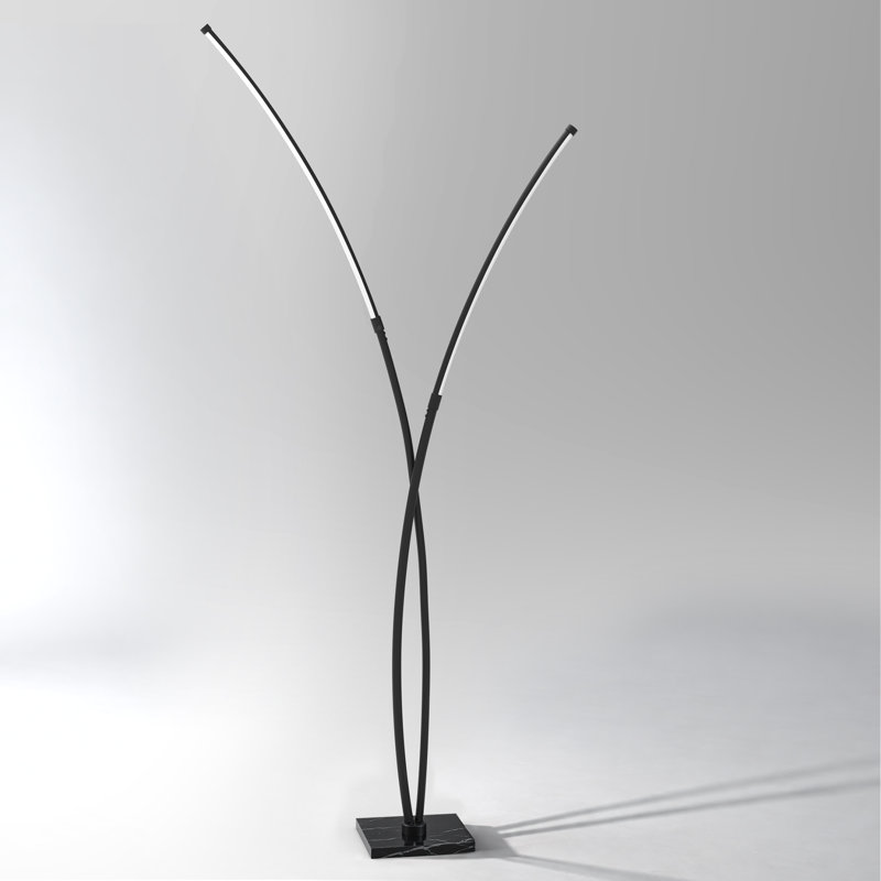 80 " Polished Arched Floor Lamp